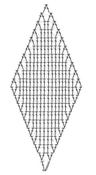 Плед из ромбов крючком
