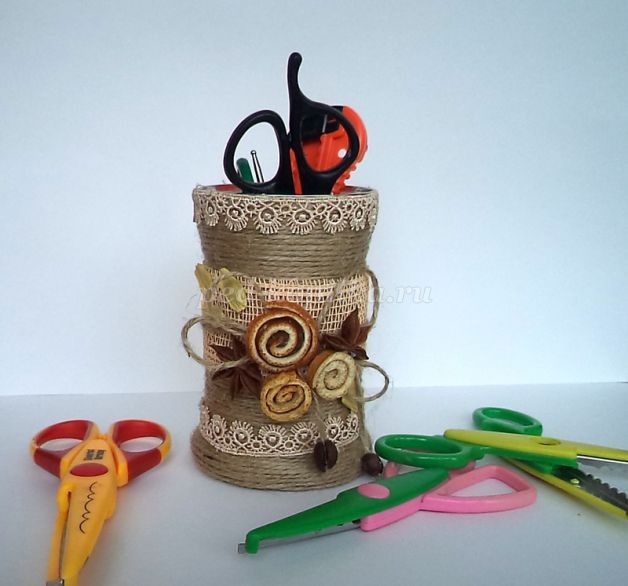 ​Подставка для канцелярских принадлежностей своими руками: мастер-класс, часть 2