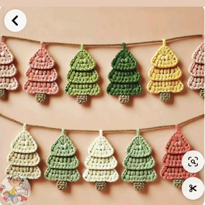 ​Вяжем ёлочки крючком