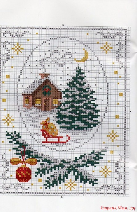 ​Вышиваем зимние картины: часть 2