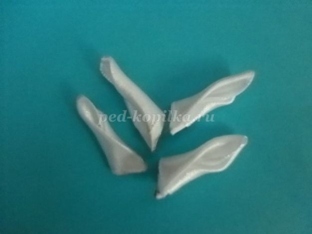 Заколка "Астра" из атласных лент: мастер-класс, часть 1