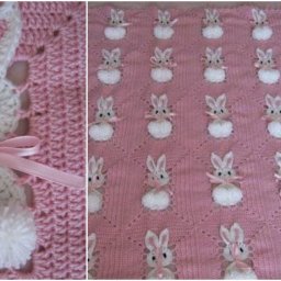 Плед детский с зайчиками