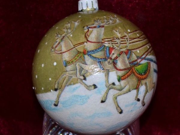 Декорируем новогодний шарик