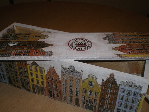 ​Декупаж старой коробки из-под вина: часть 1