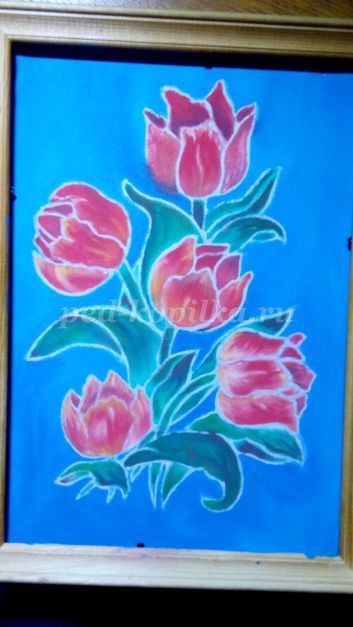 Холодный батик "Тюльпаны"