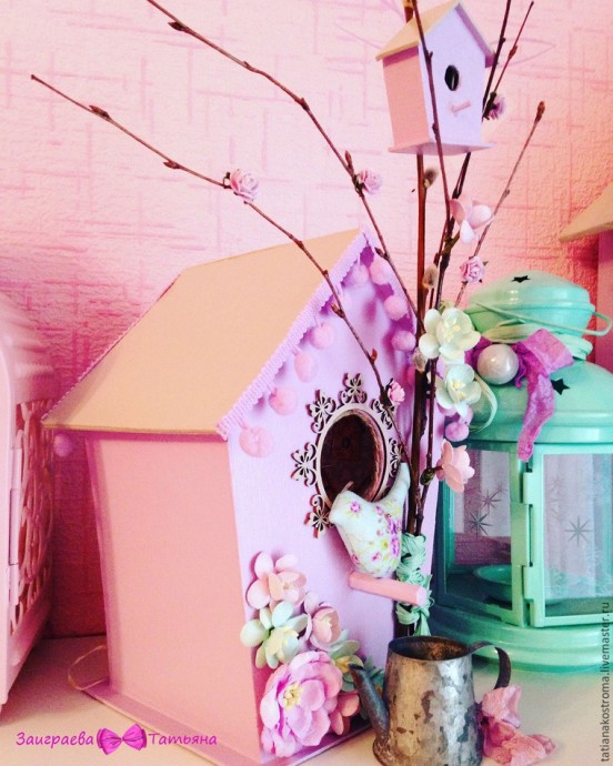 Делаем декоративный скворечник с гнездом и птичкой: часть 3 Делаем декоративный скворечник с гнездом и птичкой: часть 3