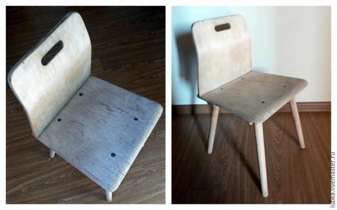 Расписываем стульчик в стиле "Алиса в стране чудес": часть 1