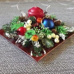 Создаем новогоднюю композицию со свечой