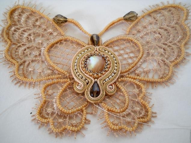 Колье "Кружевная бабочка": мастер-класс, часть 3