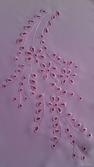 Вышиваем прорезной гладью