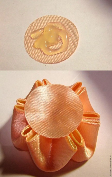 Канзаши: создаем резиночку для волос с нуля, часть 4