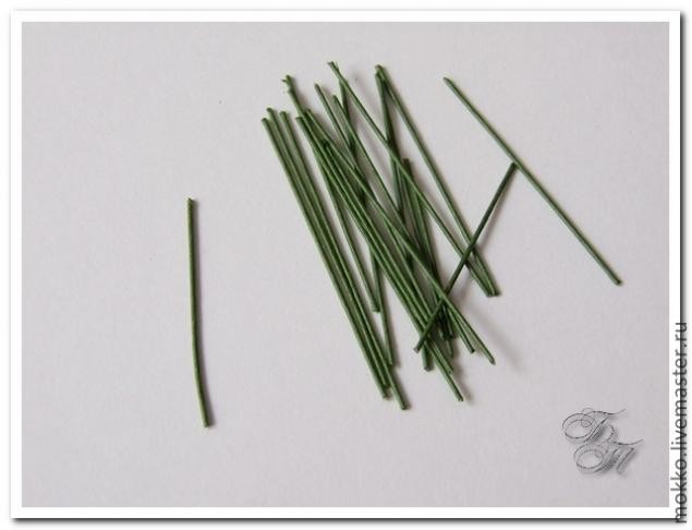 Лепим веточки лаванды из полимерной глины без использования молдов: часть 1