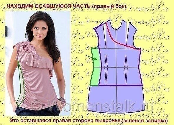 ​Шьем стильный асимметричный топ