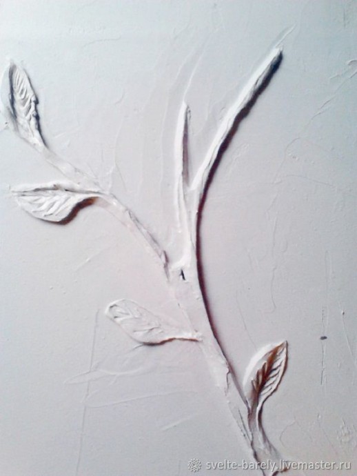 Создаем веточку розы из шпатлевки: часть 3