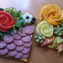 Фигурная нарезка из овощей и фруктов с фото для начинающих: часть 4