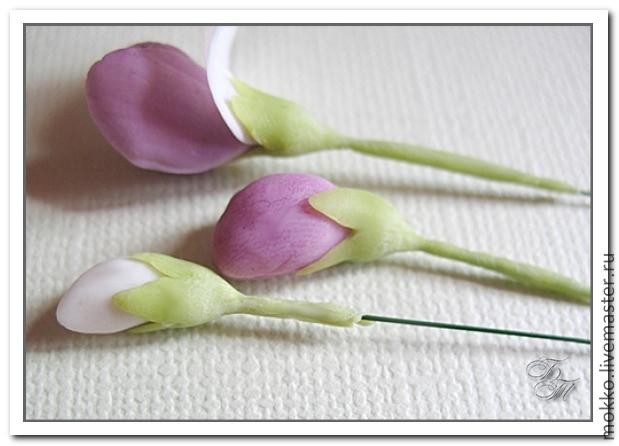 ​Лепка глицинии из полимерной глины: часть 3