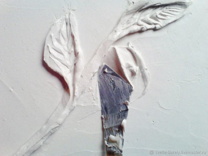 Создаем веточку розы из шпатлевки: часть 3