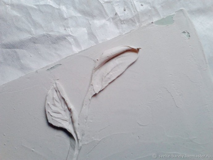 Создаем веточку розы из шпатлевки: часть 2