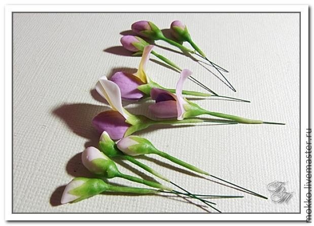 ​Лепка глицинии из полимерной глины: часть 3