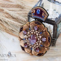 Мастерим брошь-цветок "Flower of the Universe": часть 3