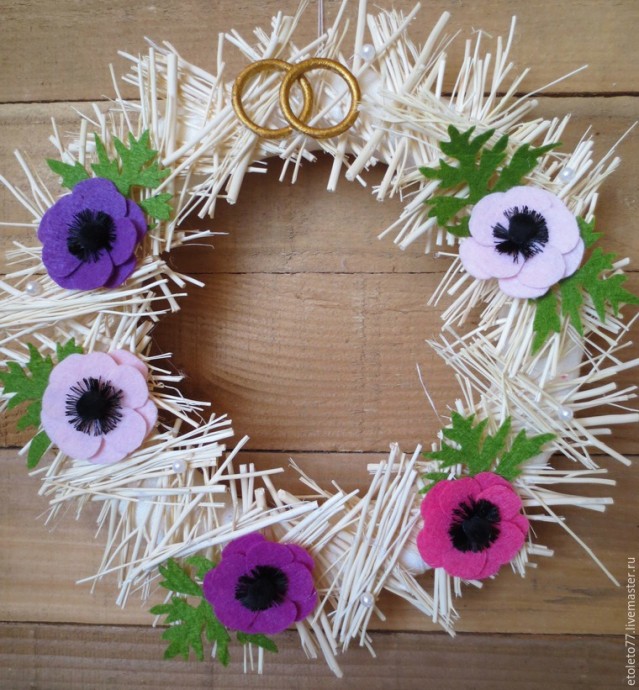 Декорируем аксессуары изящными анемонами и нежным кружевом к свадьбе: часть 2 Декорируем аксессуары изящными анемонами и нежным кружевом к свадьбе: часть 2