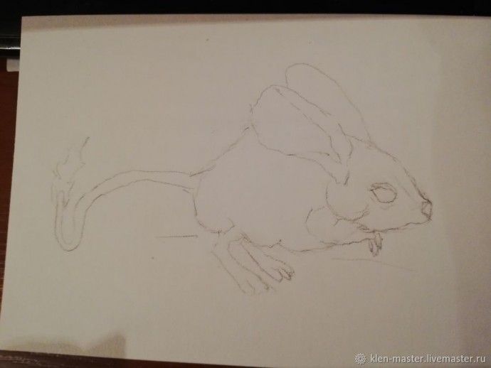 Рисуем тушканчика акварелью