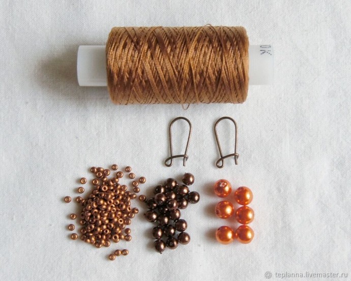 Серьги "Апельсин и шоколад"