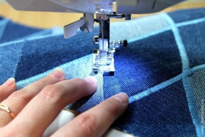 Шитьё сумки-торбы из старых джинсов