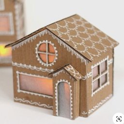 Интерьерные пряничные домики из картона: мастер-класс