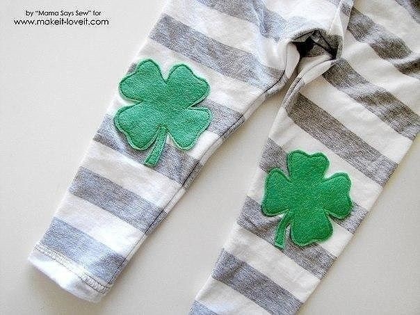 Шьем детские леггинсы с аппликацией