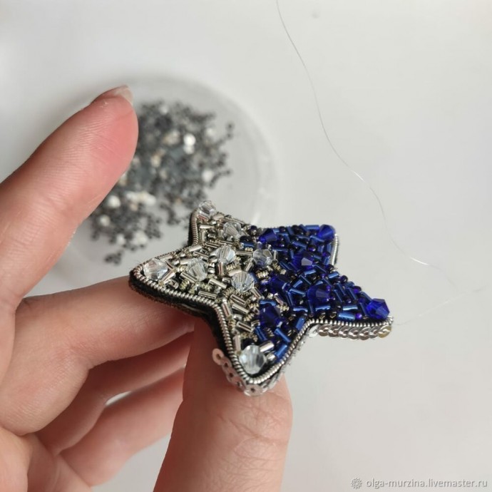 Делаем брошь из бисера звезду: часть 4 Делаем брошь из бисера звезду: часть 4