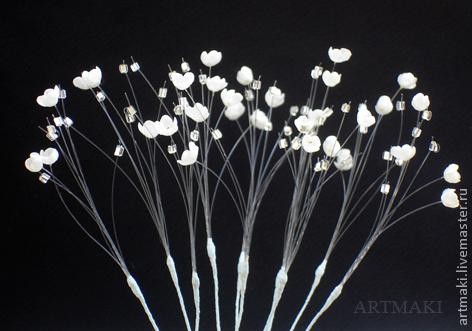 Фантазийный цветок "Из мира снежинок": часть 2