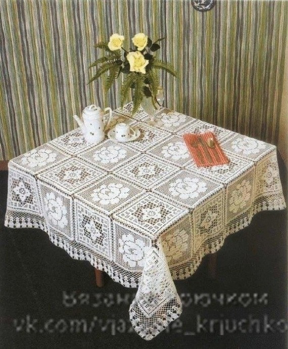 Филейная скатерть