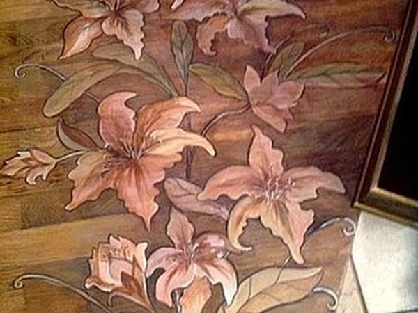 Роспись паркета: художественный паркет