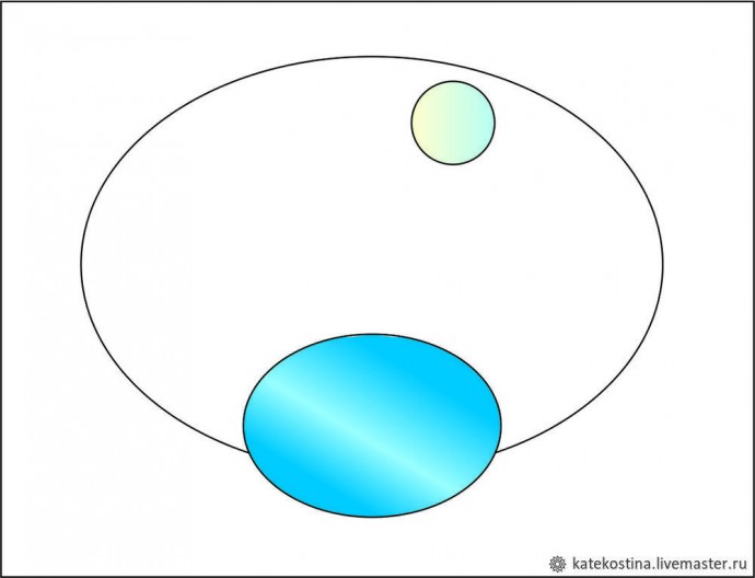 ​Кулон "Заледеневшее озеро": вышивка гладью и бисером, часть 1