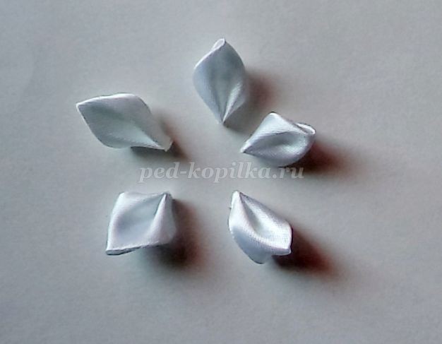 Лента в косу в технике цумами канзаши: мастер-класс, часть 2