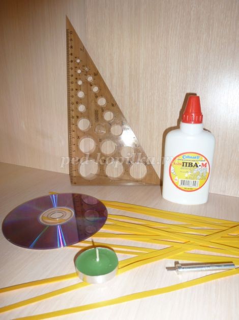 Подсвечник из диска: часть 1