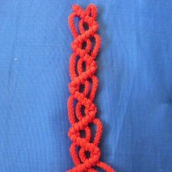 ​10 ажурных цепочек из 4-х нитей в технике макраме: часть 2