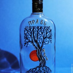 Древо жизни: расписываем бутылку акриловыми красками