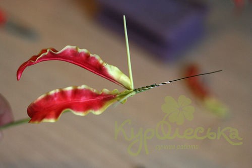 Глориоза: мастер-класс по лепке цветка в технике керамической флористики, часть 4