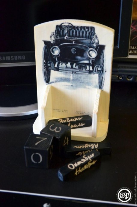 ​Вечный календарь настольный: мастер-класс по вживлению лазерной распечатки в дерево, часть 5