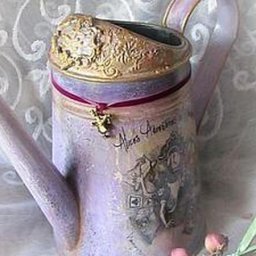 Декупаж на металлической лейке: часть 4