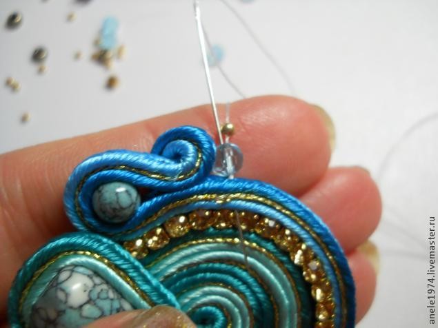 ​Мастер-класс по созданию сутажного кулона "Весенний букетик": часть 5