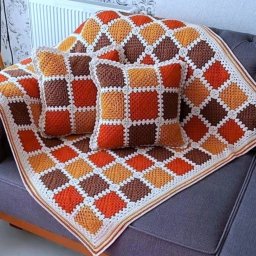 Плед из мотивов крючком