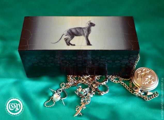Шкатулка с кошкой: мастер-класс, часть 2
