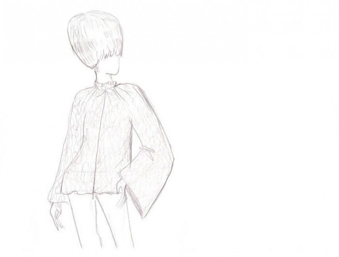 Создаем волшебную сказку: легкий жакет-накидка из шерсти и пряжи, часть 1