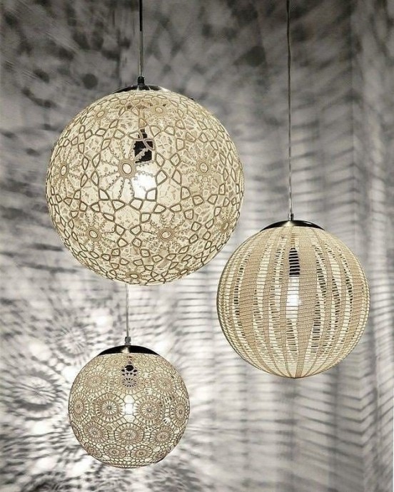 Абажур из кружев