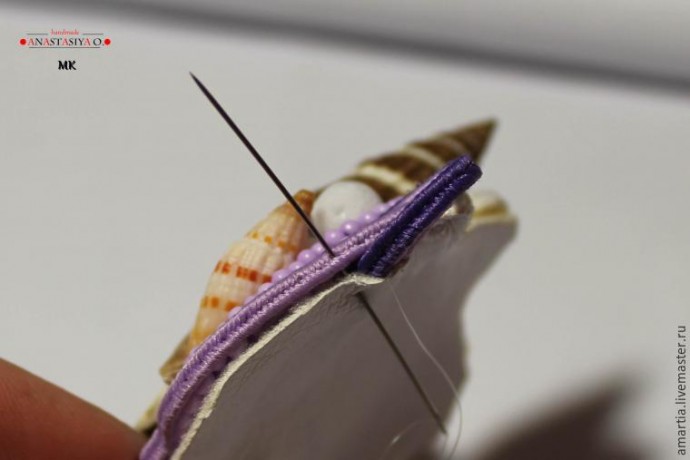 ​Сутажная брошь с ракушками: мастер-класс, часть 4