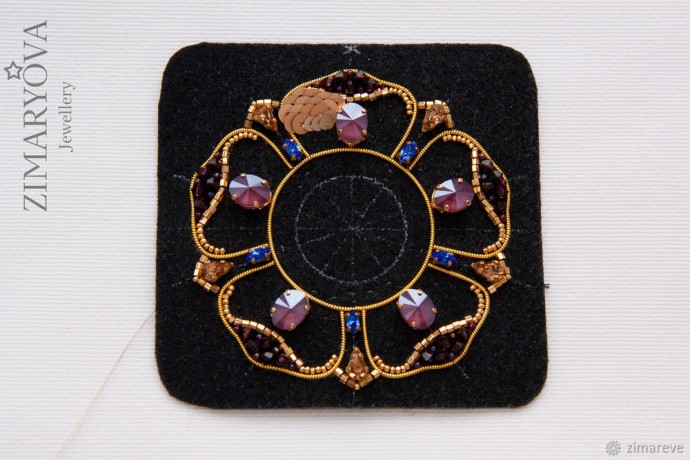 Мастерим брошь-цветок "Flower of the Universe": часть 1