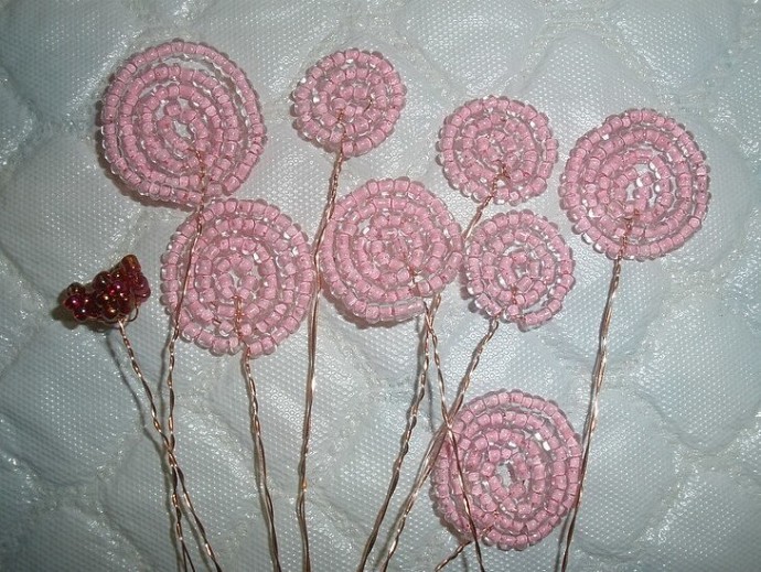 ​Букет цветов из бисера